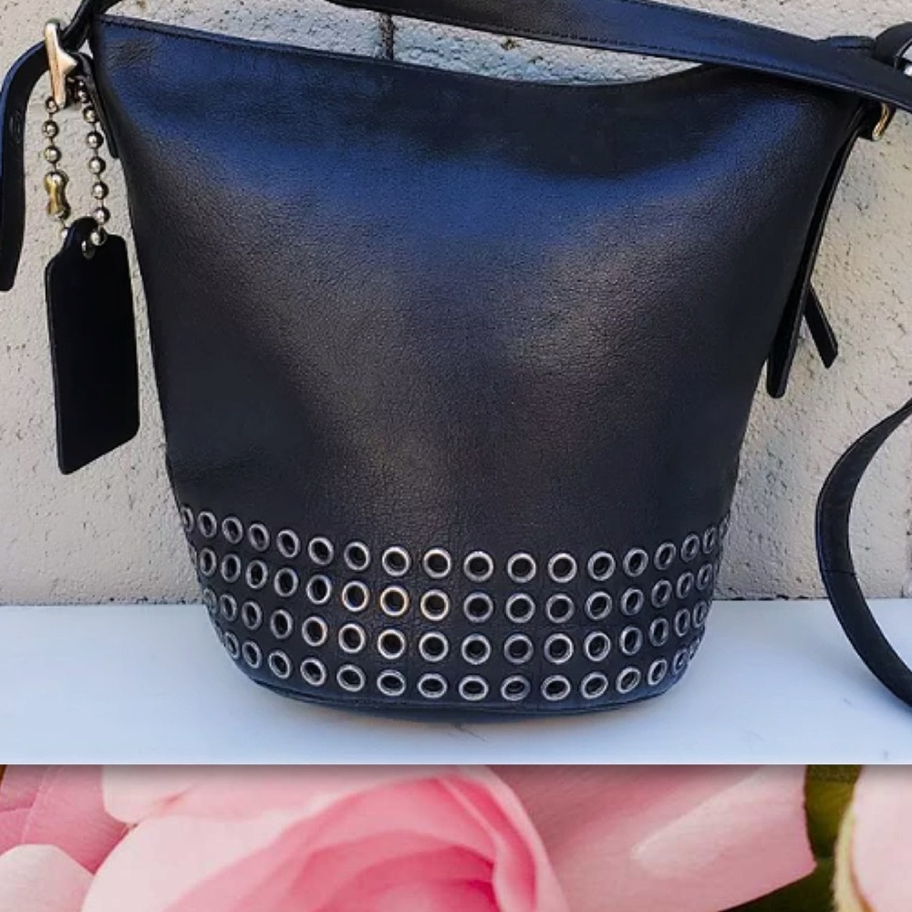 COACH BLACK GROMMET BLEEKER MINI DUFFLE BAG 32386